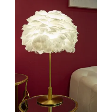 LAMPA STOŁOWA BALL FEATHER 30X50 cm